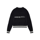 “WHENEVER” KNIT SWEATER / BLACK