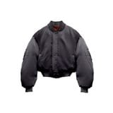  Satin Acetate Bomber Jacket 