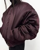  Satin Acetate Bomber Jacket 