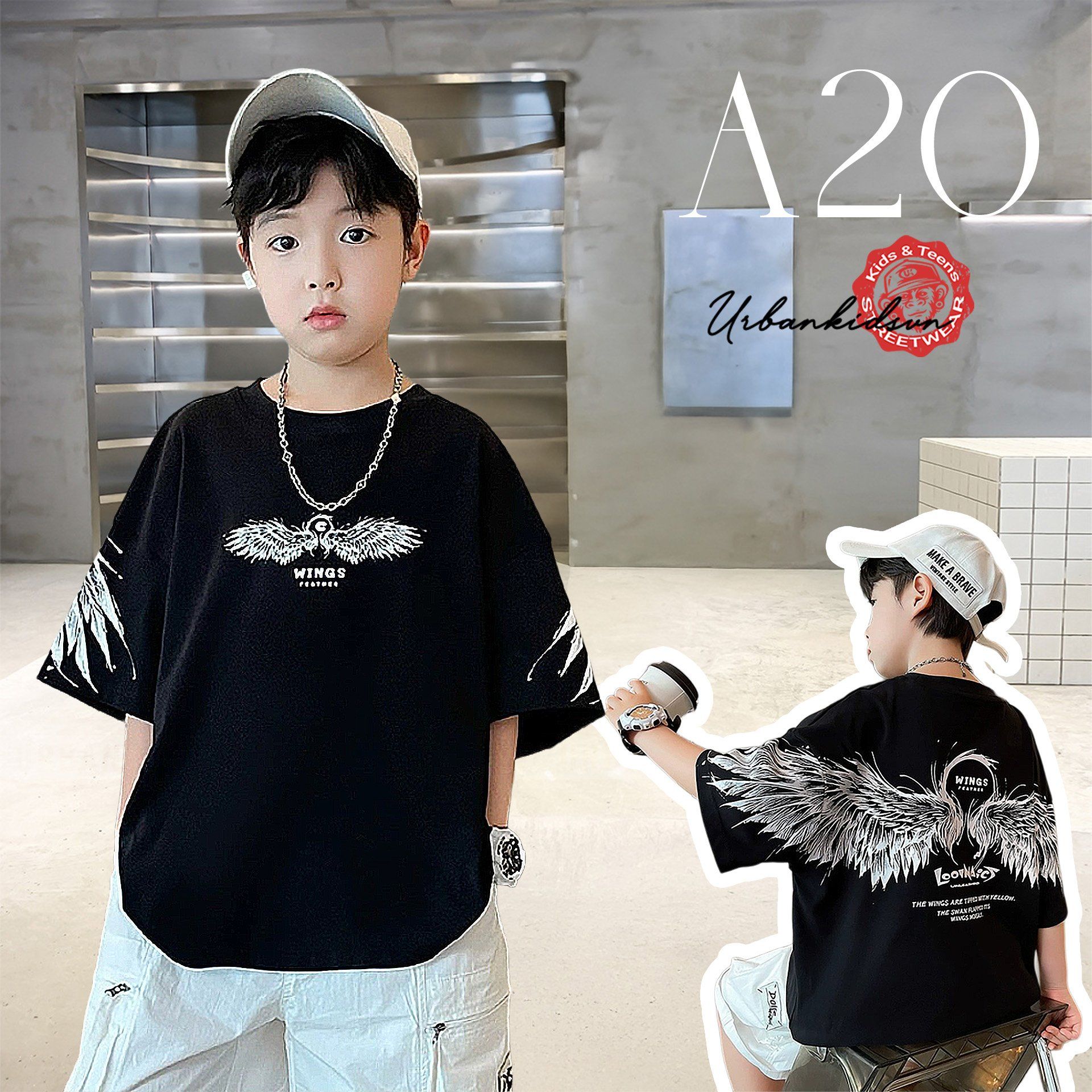 Áo ngắn tay cánh đại bàng A20