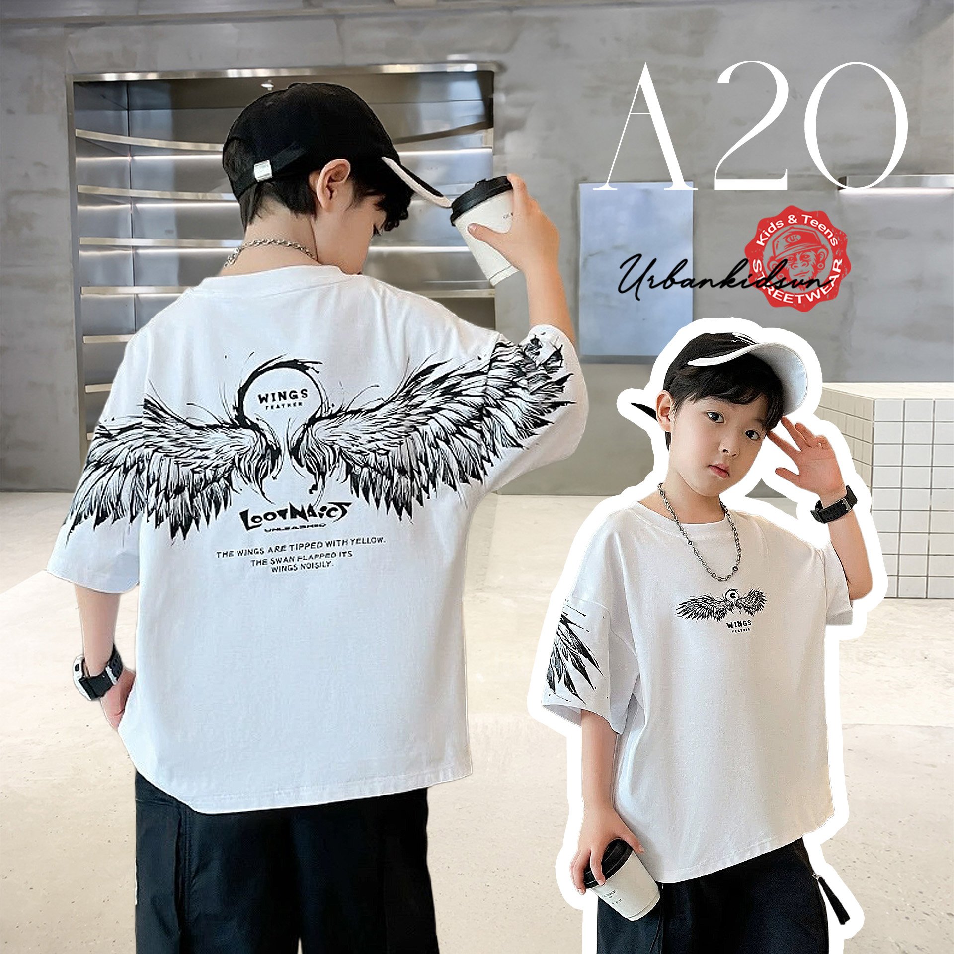 Áo ngắn tay cánh đại bàng A20