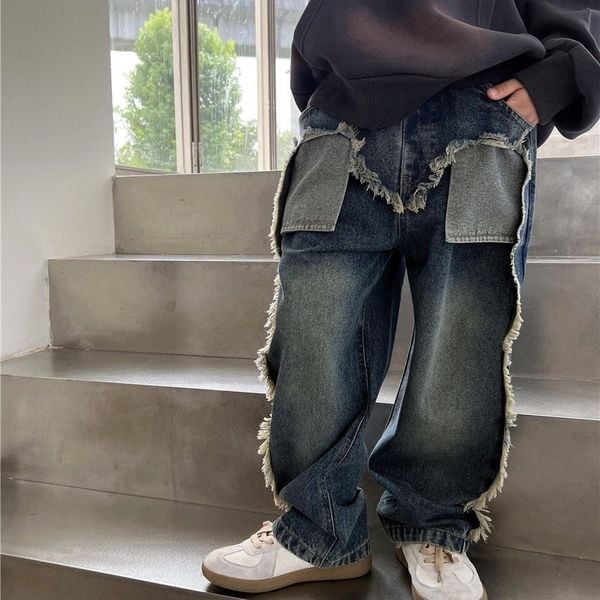 Quần jean dài ống suôn 230217(T)