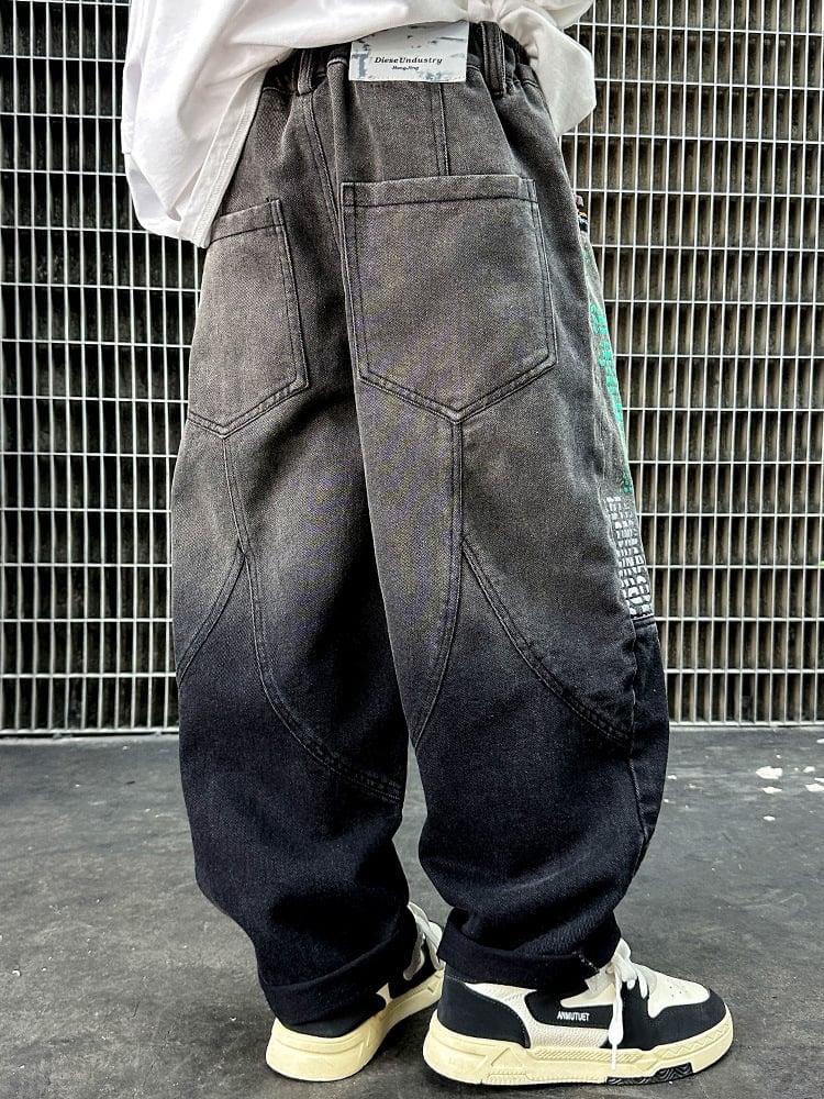 Quần jean dài in chữ QD17