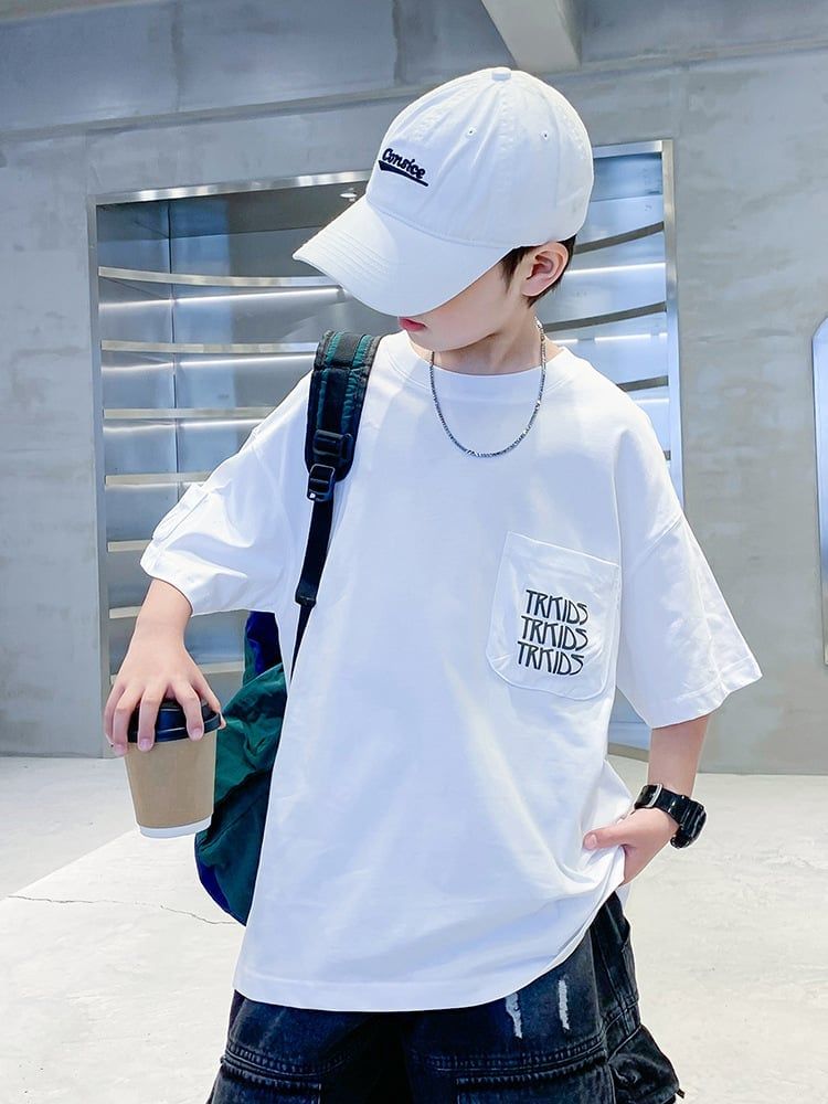 Áo thun ngắn tay đính túi A41