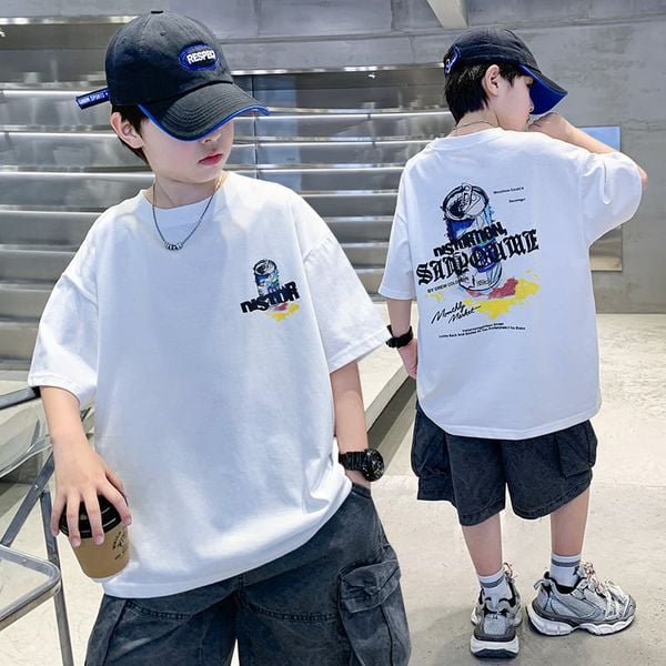 Áo thun ngắn tay hình nước ngọt A46