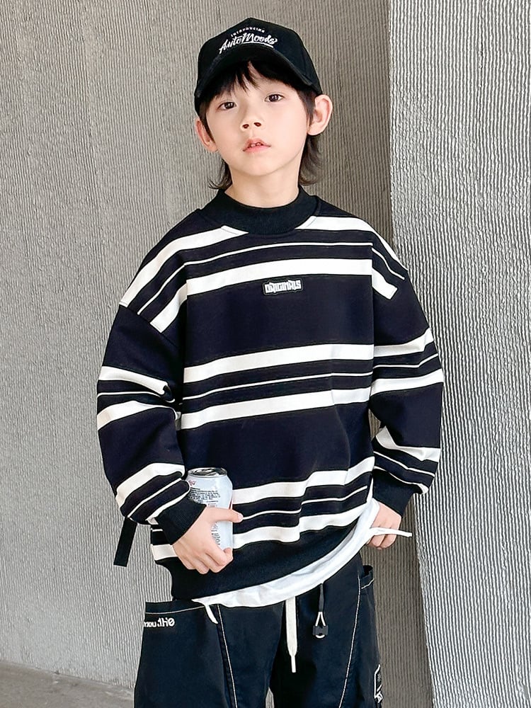 Áo dài tay mix 2 mảnh kẻ sọc AD15