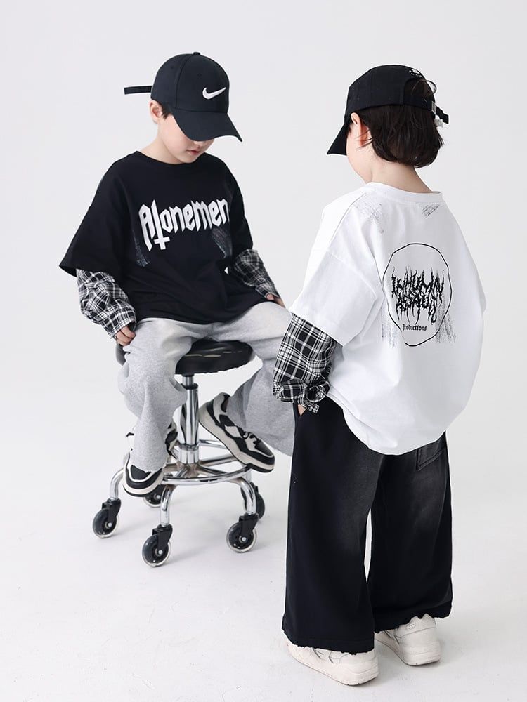 Áo thun dài tay giả 2 mảnh caro TXW561