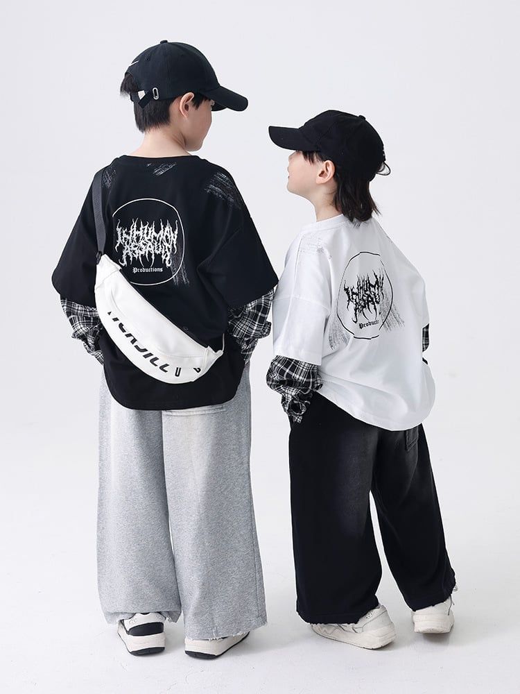 Áo thun dài tay giả 2 mảnh caro TXW561