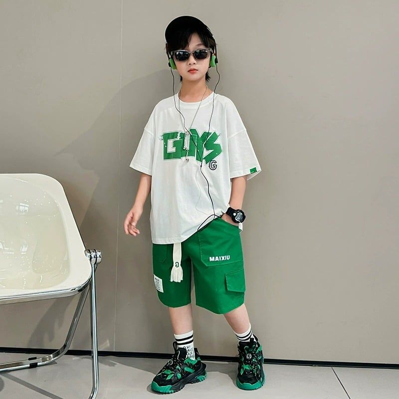 Set bộ ngắn mix quần kaki mềm B6 - 5532