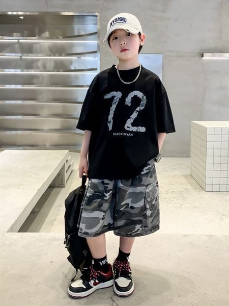 Set bộ ngắn quần kaki lính B014