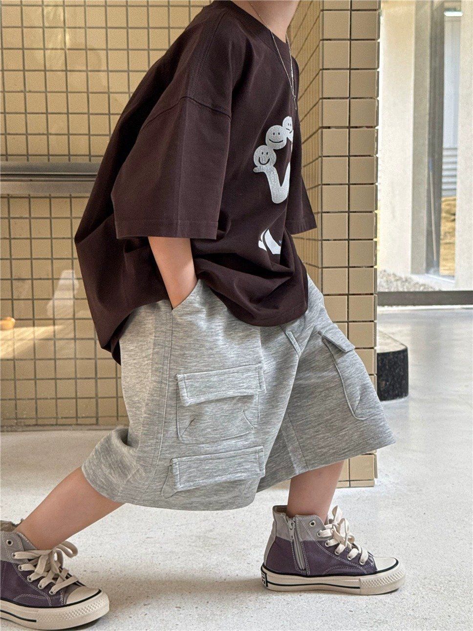 Quần thun ngắn túi hộp Q013