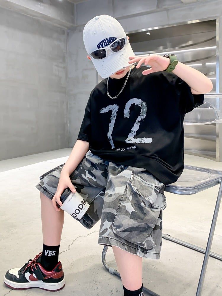 Set bộ ngắn quần kaki lính B014