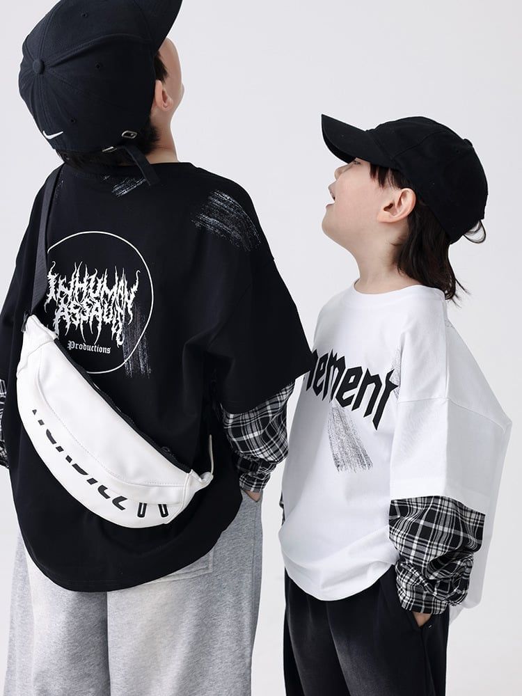 Áo thun dài tay giả 2 mảnh caro TXW561