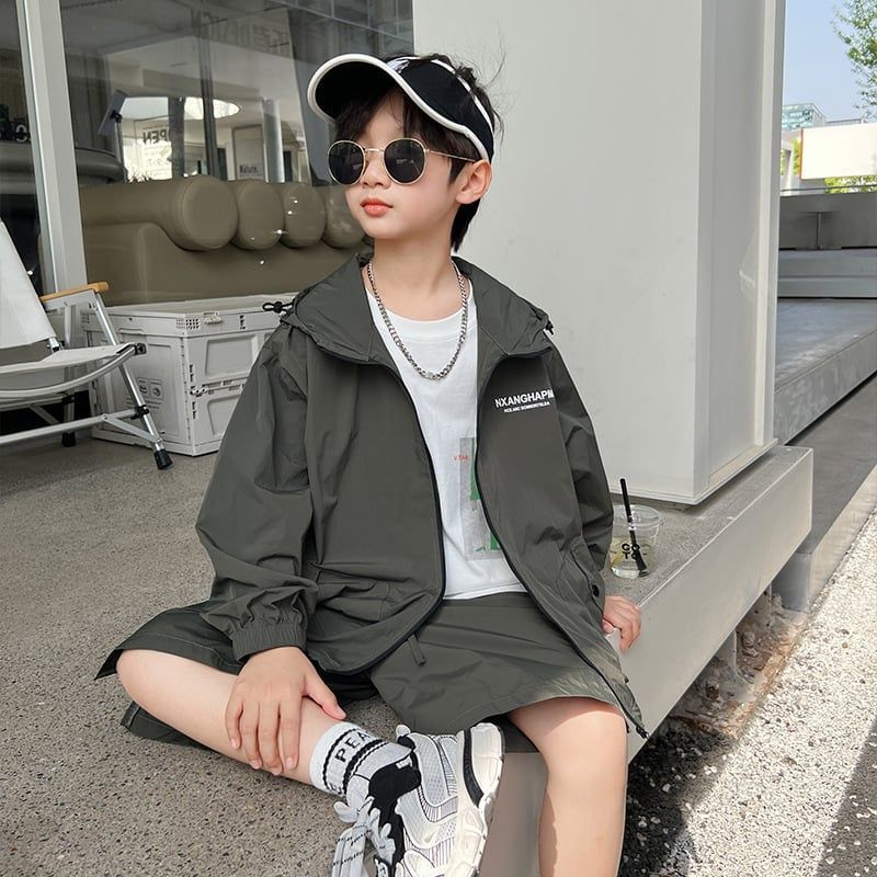 Set bộ ngắn quần sooc mix áo gió B84 - X23277