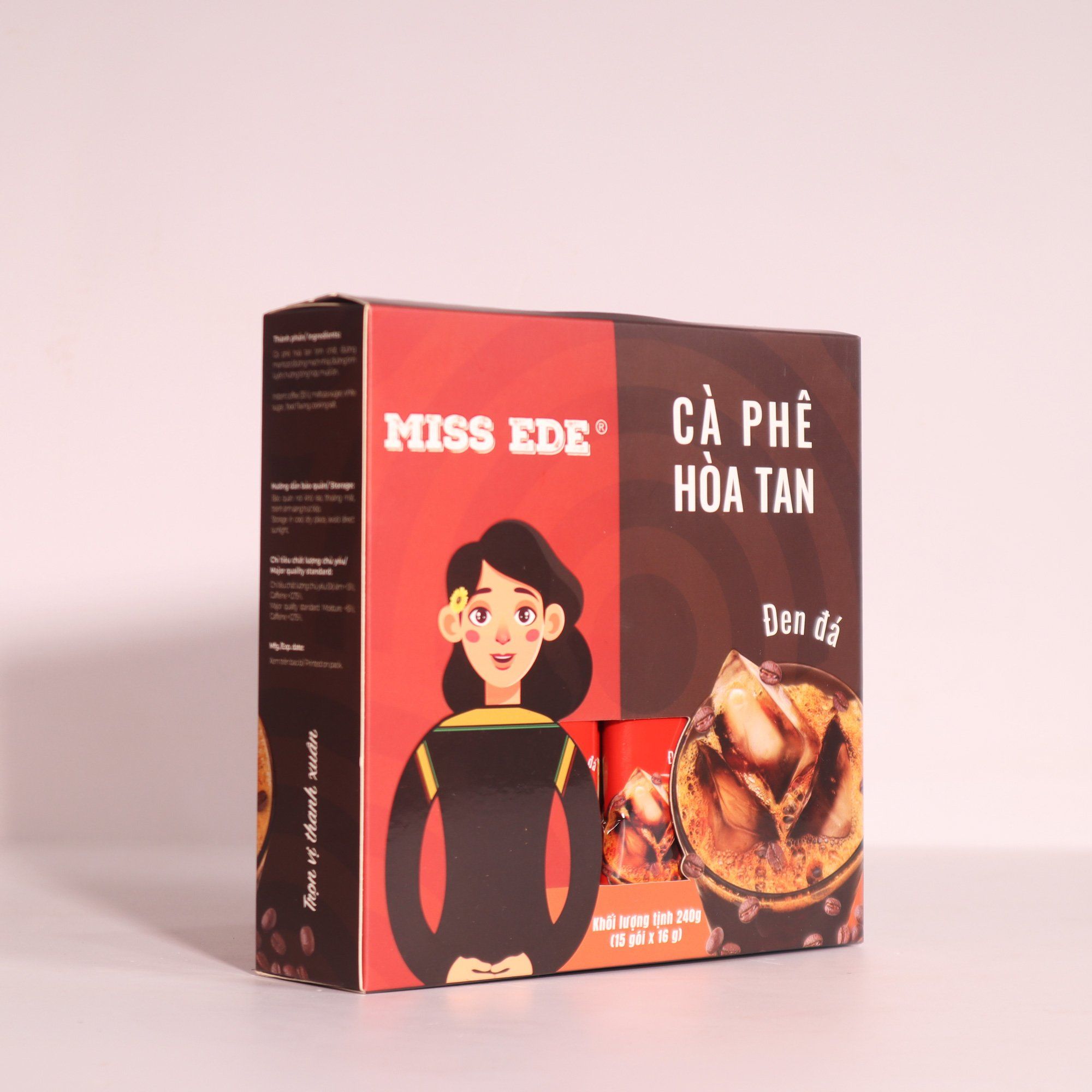  Cà phê hoà tan Đen đá MISS EDE 15X16G(240G) 