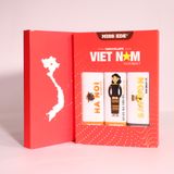  Gift box: Sô cô la VIET NAM gourmet MISS EDE - hộp lớn (VIETNAM gourmet Chocolate - gift box Size L) - Hộp 210 g (7 thanh x 30g: 4 thanh sữa & 3 thanh đen) 