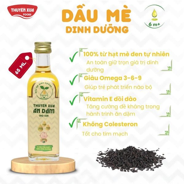 Dầu Mè Ăn Dặm Dinh Dưỡng Thuyền Xưa 65ml/250ml