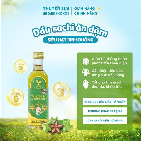 Dầu Sachi Ăn Dặm Nguyên chất Thuyền Xưa 65ml