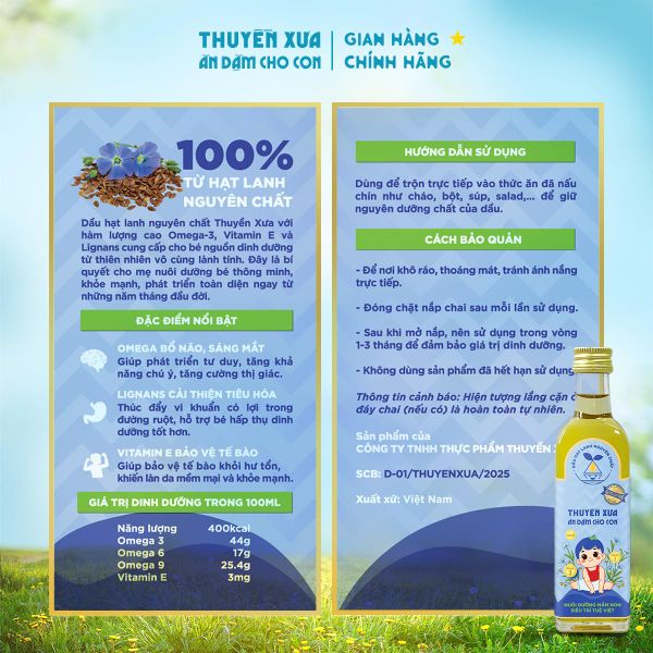 [COMBO 3] Dầu Óc Chó - Hạt Lanh - Olive Dinh Dưỡng Toàn Diện Cho Bé - 65ml