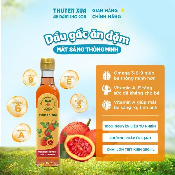 Dầu Gấc Ăn Dặm Tự Nhiên Thuyền Xưa 65ML/250ML