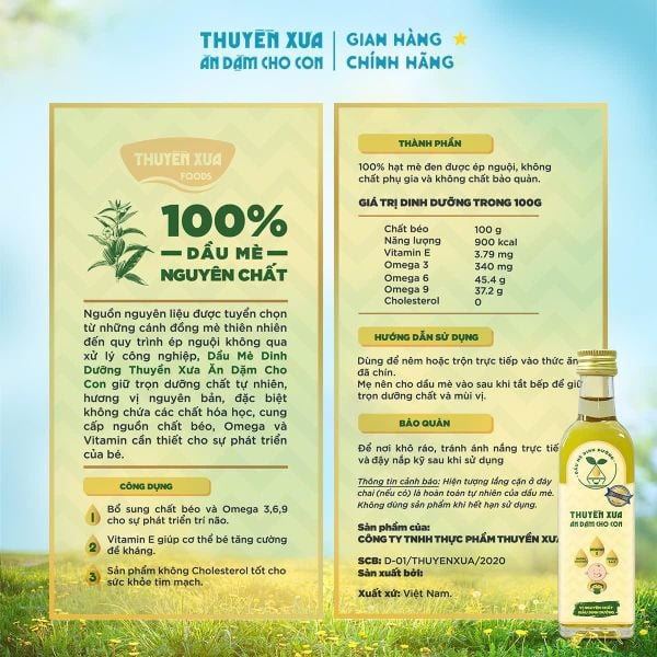 [COMBO/CHAI LẺ] Dầu Ăn Dặm Và Nước Mắm Ăn Dặm Thuyền Xưa 65ML Cho Bé