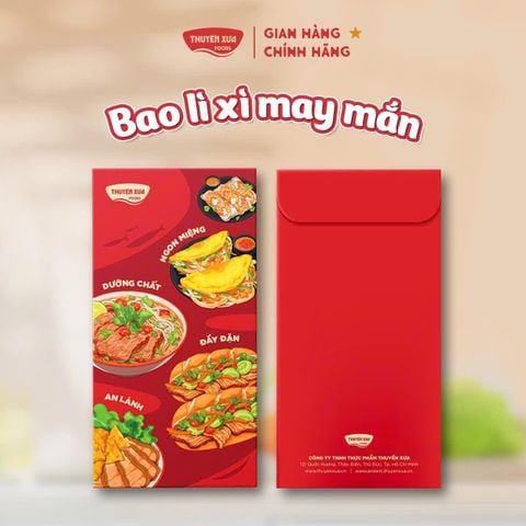 Bao lì xì Thuyền Xưa_Combo 5 bao lì xì (Quà Tặng)