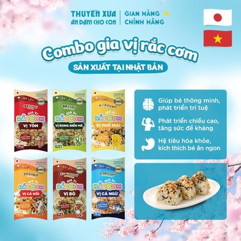 6 Gói Gia Vị Rắc Cơm Thuyền Xưa Cho Bé Ăn Dặm Sản Xuất Tại Nhật Bản