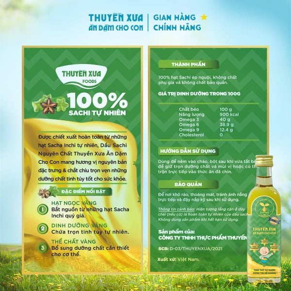 [COMBO 3] Dầu Óc Chó - Sachi - Macca - Dầu Siêu Hạt Việt Nam - 65ml