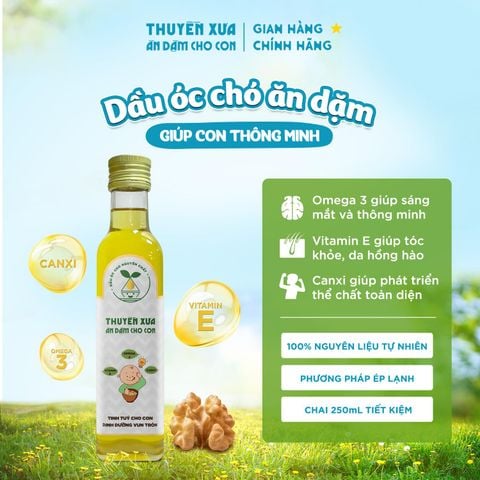 Dầu Óc Chó Ăn Dặm Nguyên Chất Thuyền Xưa 65ML/250ML