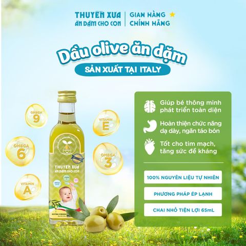 Dầu Olive Ăn Dặm Nguyên Chất Thuyền Xưa - Sản Xuất Tại Italy - 65ML/250ML