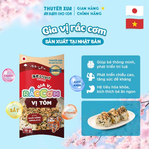 Gia Vị Rắc Cơm Vị Tôm Thuyền Xưa 19g – Bé Từ 1 Tuổi Ăn Ngon, Hấp Thu Dưỡng Chất Tốt