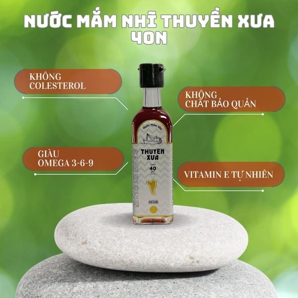 [40 Độ Đạm] Nước Mắm Nhĩ Phú Quốc Nguyên Chất Thuyền Xưa - Dùng Để Chấm - 65ml