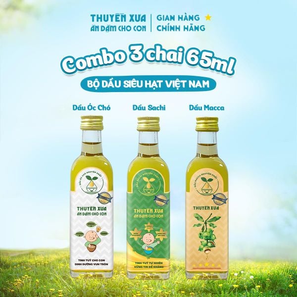 [COMBO 3] Dầu Óc Chó - Sachi - Macca - Dầu Siêu Hạt Việt Nam - 65ml