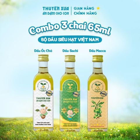 [COMBO 3] Dầu Óc Chó - Sachi - Macca - Dầu Siêu Hạt Việt Nam - 65ml