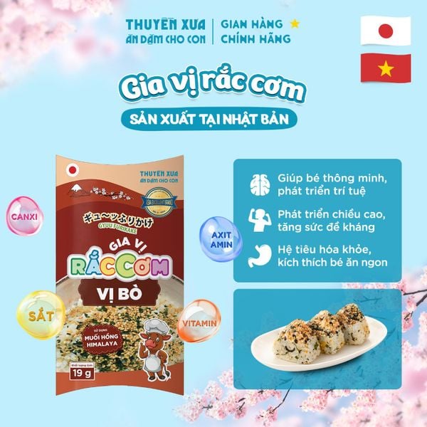 Gia Vị Rắc Cơm Vị Bò Thuyền Xưa 19g – Bé Từ 1 Tuổi Ăn Ngon, Dễ Tiêu Hóa