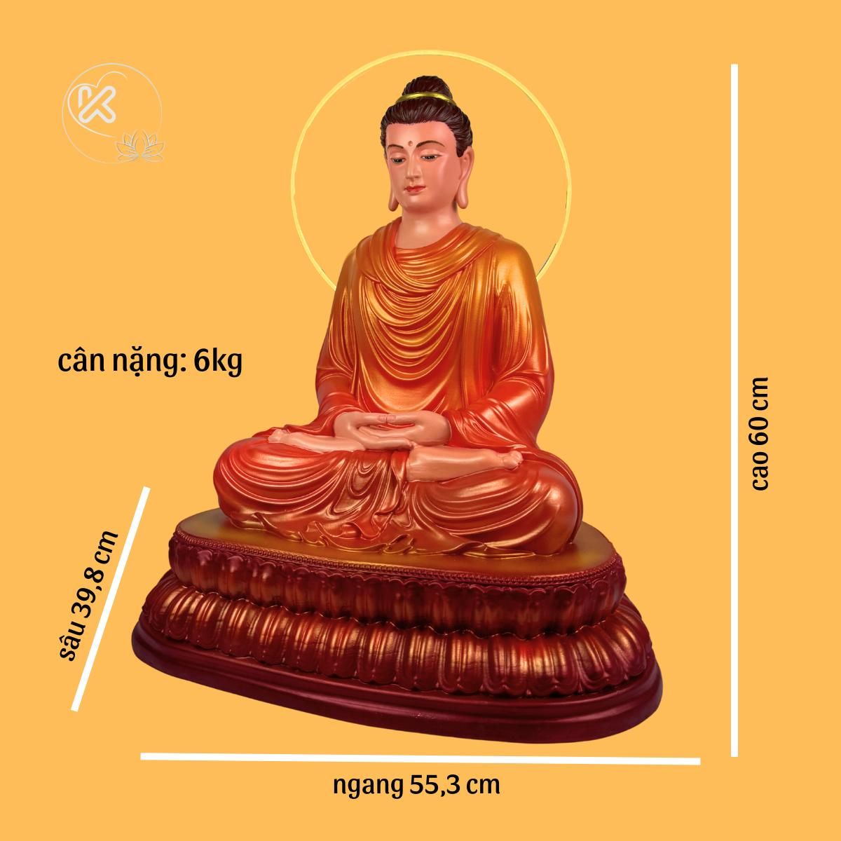 Tượng Phật Bổn Sư Thích Ca Mâu Ni 60 Cm – APKT