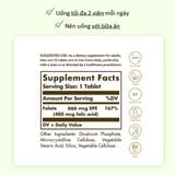 Solgar Acid Folic Folate 666 MCG DFE 400 MCG Viên Nén Thực Vật