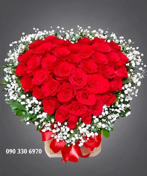  Giỏ Hoa Trái Tim Chân Thành - A306 