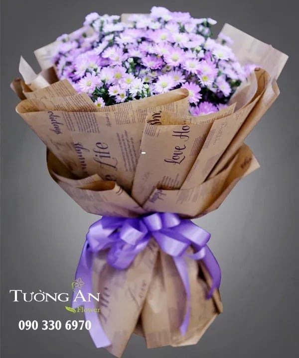 Bó Hoa Thạch Thảo Tím - A35