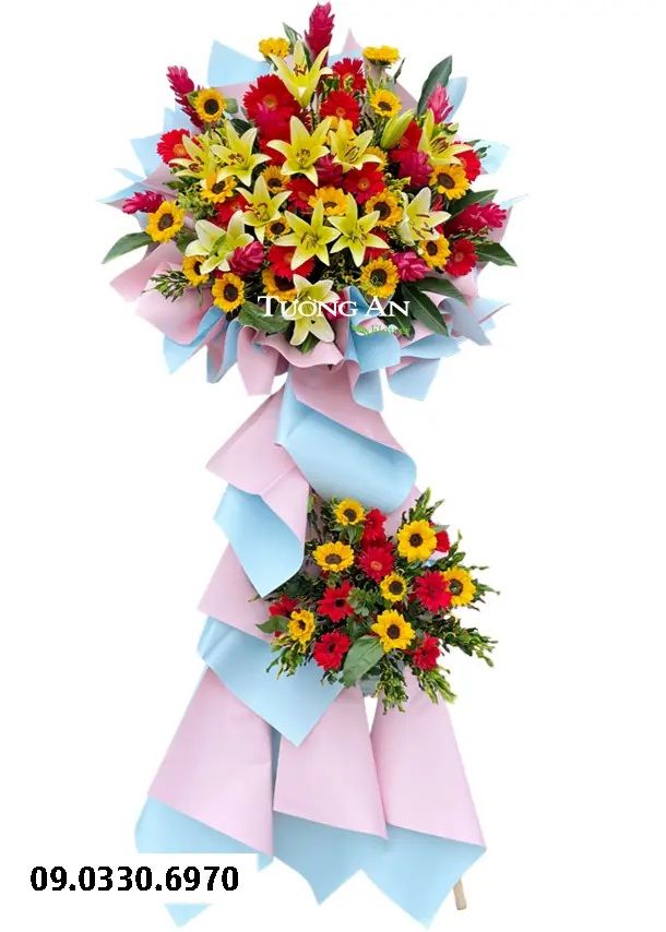  Kệ Hoa Chúc Mừng Đa Sắc - B467 