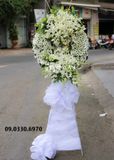  Vòng Hoa Viếng Tông Trắng - B302 