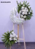  Vòng Hoa Viếng Tông Trắng - B304 