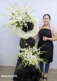  Vòng Hoa Viếng Tông Trắng - B321 