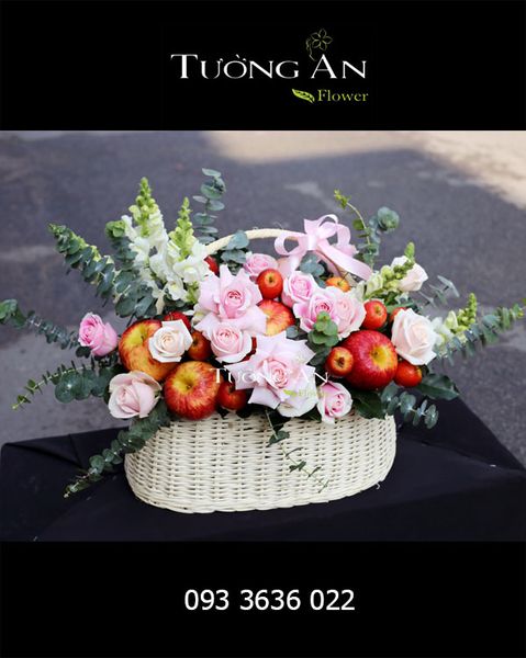Giỏ Hoa Trái Cây Giản Đơn