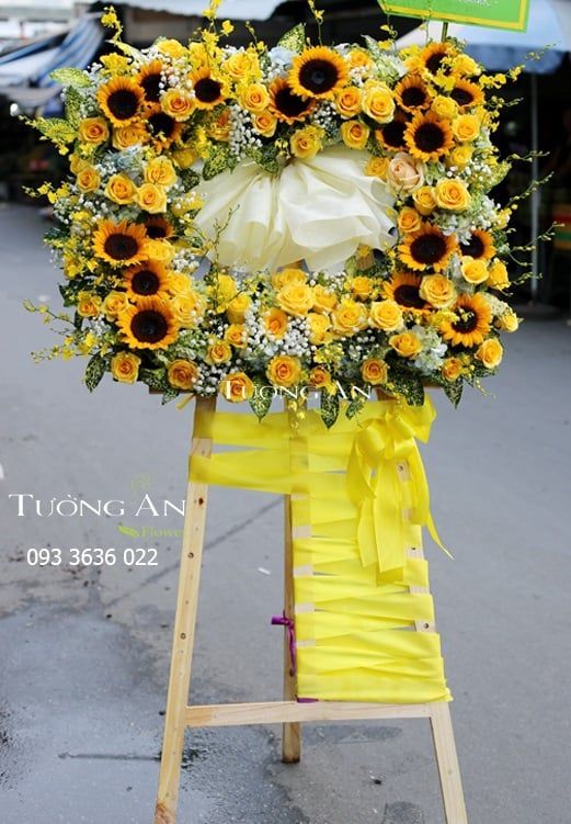  Kệ Hoa Chúc Mừng Vàng Rực - S491 