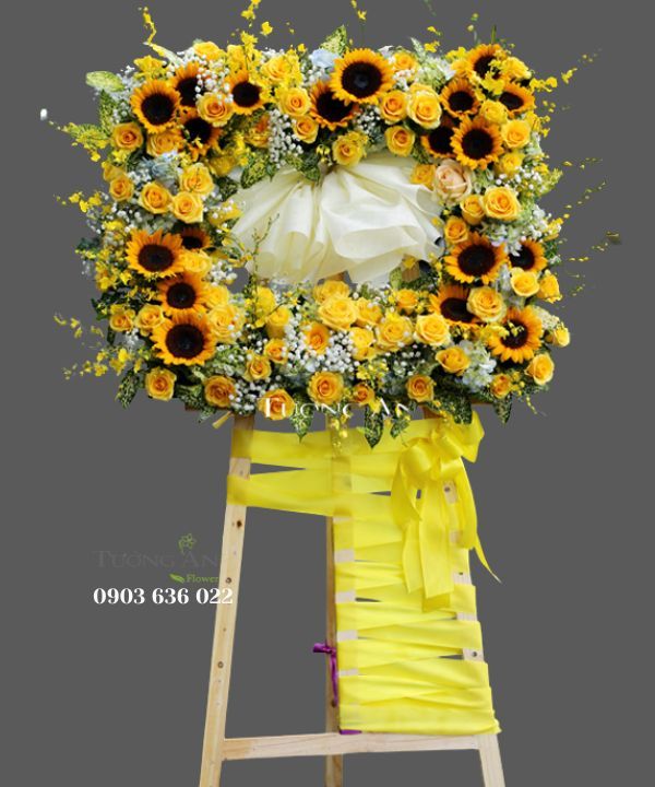  Kệ Hoa Chúc Mừng Vàng Rực - S491 