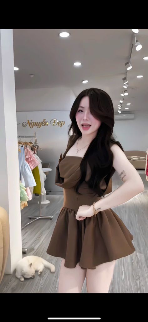 Set áo quây đầm xoè kèm tag bướm (F19)