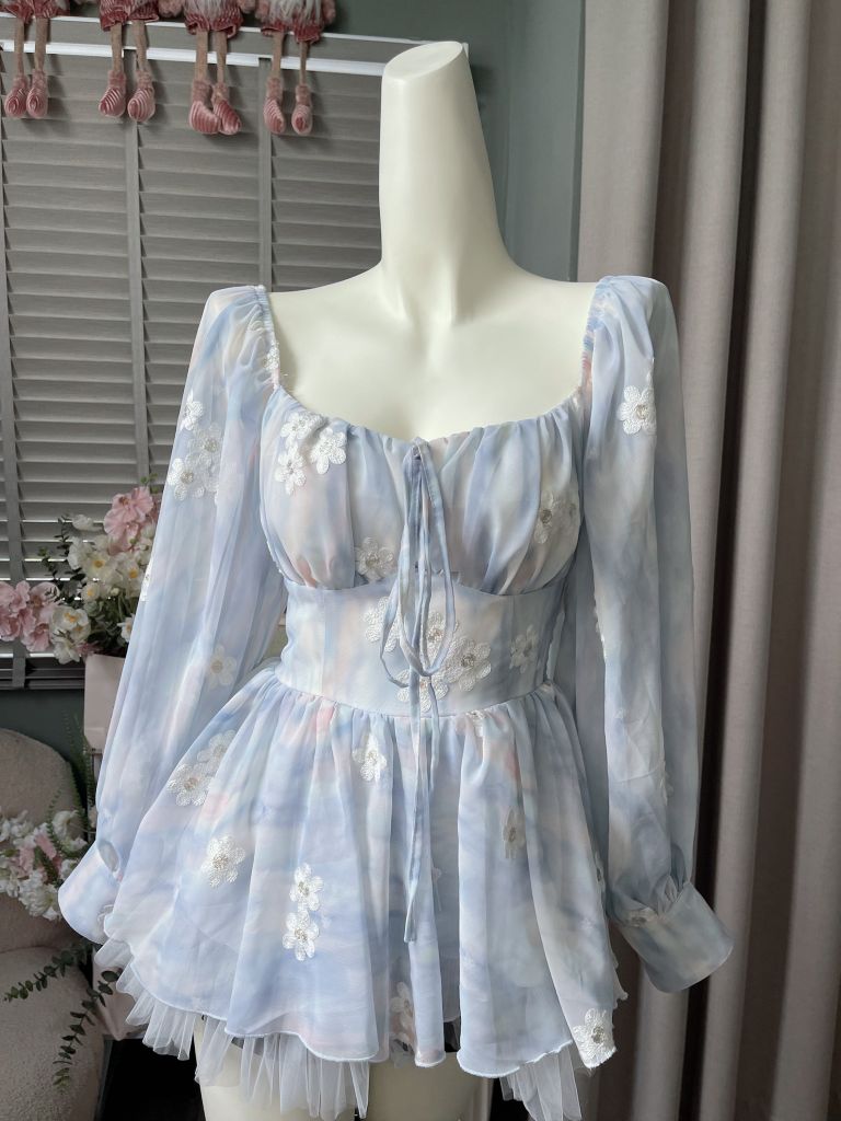 Set đầm HOA MÂY phối tầng