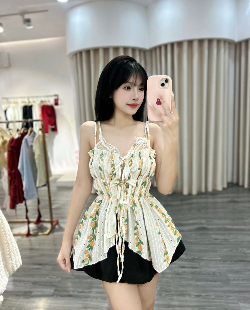 Set 2s áo ren xẻ tà kèm cv (c34)