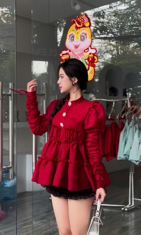 Babydoll voan tay nhún phối 3 đá